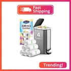Teivio Small Trash 4 Gallon 120 Counts Garbage Bags, Bathroom Can Bin New. Price: $8.38.
