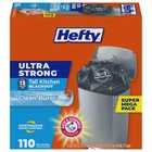 Hefty Ultra Strong 13 Gallon Trash Bags, Black 110 Count (pack Of 1), New. Price: $25.92.