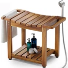 Bluewest Shower Seat With Storage Shelf, Natural Wood Benches Fo... New. Price: $87.25.