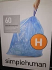 Simplehuman Code 60 Count, Dispenser (pack Of 1), Blue New. Price: $24.77.