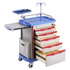 Vevor 5 Tiers Lab Carts Mobile Medical With Drawers & 2 Trash Cans Blue New. Price: $452.99.