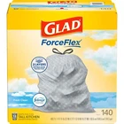 Glad Forceflex 13 Gallon Tall Kitchen Trash Bags, Fresh Clean With Febreze Od... New. Price: $37.60.