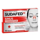 Sudafed Pe Congestion Tablets 18CT New. Price: $15.37.