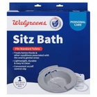Walgreens Sitz Bath, Basin & Bag Fits Standard Toilets Open. Price: $10.00.