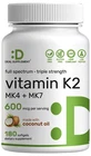 Deal Supplement Vitamin K2 600MCG, 180 Count (pack Of 1) New. Price: $43.01.