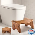 Tinamo Acacia Wood Foldable Toilet Stool For Bathroom Adults - 7.2" Poop New. Price: $54.25.