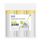 Eko 8 Gallon / 30.3 Liter, 60 Count Drawstring 20 (pack Of 3), White New. Price: $18.15.