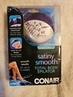 Conair Satiny Smooth Total Body Epilator Skin For Up 6 Weeks Cordless New. Price: $79.99.