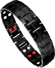 Feraco Mens Magnetic Titanium Steel 4 Elements Magnets Bracelet, Black New. Price: $49.77.