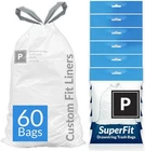 Superfit Code (60 Count) Compatible With Simplehuman Dispenser Pack New. Price: $34.49.