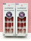 Kiss Impress No Glue Press-on Nails Manicure Short Red 91908 Endlessly Lot Of 2 New. Price: $13.99.