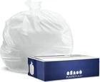 Plasticplace 32-33 Gallon White Trash Bags, 33"W X 39"H, (150 Count) New. Price: $34.99.