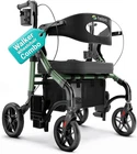 Lightweight 2-IN-1 Walker Wheelchair Combo With 10" All-terrain Wheels New. Price: $348.99.
