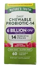 Natures Truth Probiotic 14 Chewable Tablets 60CT Berry Flavor New. Price: $14.95.