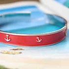 Nautical Anchor Bangle Cuff Bracelet (red) Brand New!!. Price: $19.99.