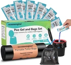 Oceanengine Portable Toilet Bags Poo Gel Set, 8 Gallon Camping With New. Price: $23.61.