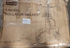 Soundfuse 3 Wheel Walker For Seniors, Foldable Aluminum Rollator Purple Open Box New. Price: $124.99.