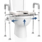 Raised Toilet Seat With Handles - Width Adjustable Elevated Riser... New. Price: $142.18.