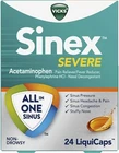 Vicks Sinex Pressure And Pain Relief Acetaminophen Non-drowsy Liquicaps 24 Count New. Price: $14.18.