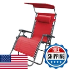 Jeco Oversized Zero Gravity Chair Sunshade And Drink Tray Red New. Price: $171.81.