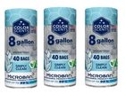 (3 Pack) Color Scents Simply Clean Trash BAGS,8-GALLON 40 Drawstring Microban New. Price: $30.80.