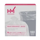 Highmark Trash Bags, 10 Gallons, Box Of 160, Count (pack 160), Clear New. Price: $25.99.