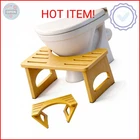 Jacnitad Foldable Toilet Stool, 7 Inch Poop For Bathroom, Bamboo New. Price: $28.31.