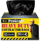 Reli. Contractor Garbage Bags 55 Gallon 20 Trash Heavy Duty Black New. Price: $40.48.