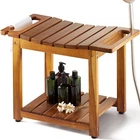 Bluewest Shower Seat With Storage Shelf, Natural Wood Benches Fo... New. Price: $98.69.