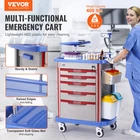 5 Tiers Lab Carts, Utility With Drawers & 4 Silent Wheels, Blue New. Price: $639.81.