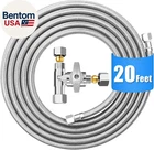 Fridge Water Line Kit - 20FT Premium Stainless Steel Braided Refrigerator New. Price: $58.43.