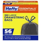 Hefty Essentials Drawstring 30 Gallon Trash Bags, 56 Count, Bulk Black Garbage New. Price: $22.84.