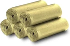 5 Rolls Small Trash Garbage Bags, 4 Gallon Strong Thin Material Gold New. Price: $14.76.