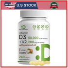 Deal Supplement Vitamin D3 50,000 Iu + K2 MK7 200MCG Softgels, 240 Count ... New. Price: $48.55.