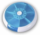 Pill Organizer Round Weekly 7 Days, Szredu Case Once Day,push Button Rota New. Price: $22.19.