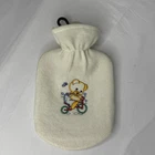 Fashy Kids White Hot Water Bottle Fleece Cover Teddy Bear Bike Germany Vintage New. Price: $17.99.