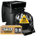 95-96 Gallon Trash Bags Heavy Duty (25 W/ties Value Pack) Extra Large Tr... New. Price: $46.60.
