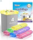 Teivio Small Trash Bags 4 Gallon Counts (pack Of 160), Colorful New. Price: $21.56.