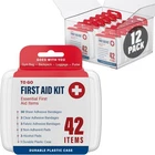 Decorrack 500 Piece First Aid Kit, 12 Individual Boxes Of 42 Items Each, New. Price: $82.66.