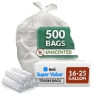 Reli. Supervalue 16-25 Gallon Trash Bags (500 Count (pack Of 500), Clear New. Price: $70.52.