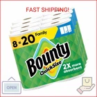 Bounty Quick Size Paper Towels, White, 8 Family Rolls New. Price: $33.25.