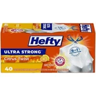 Hefty Ultra Strong Tall Kitchen Trash Bags Citrus Twist Scent 13 Gallon 40 Count New. Price: $12.58.