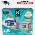Members Mark Power Flex 13 Gallon Tall Kitchen Trash Bags Fresh Clean Scent 200 New. Price: $26.25.