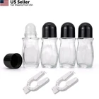 Newzoll 4 Pack 50ML Clear Glass Roller Bottles For With Black Caps. Price: $21.36.