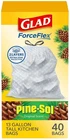 Glad Forceflex Tall Kitchen Trash Bags 13 Gallon Pine-sol Original 40 Ct New. Price: $10.97.