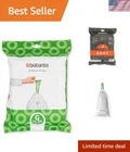 Tear-resistant Brabantia Liner Dispenser For 23/30-LITER Bins Pack Of 20 New. Price: $44.99.