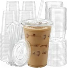100 Pack 16 Oz Plastic With Lids And Straws, Clear Disposable Cups, New. Price: $32.79.