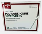 Medline 10% Providone-iodine Swabsticks MDS093901 Box 0F 50 New. Price: $9.50.
