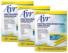 Ayr Saline Nasal Rinse Kit Refill Packets, 100 Count (pack Of 3) New. Price: $36.48.