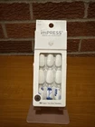 New Kiss Nails Impress On Manicure Medium Coffin Gel White Blue Tye Dye. Price: $5.99.